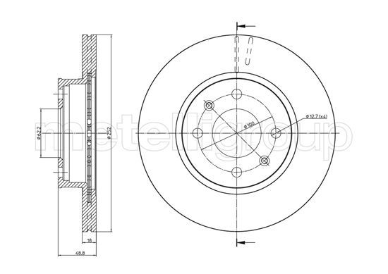 CIFAM 800-1104 Brake disc