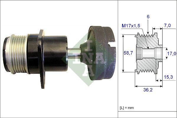SCHAEFFLER INA 535 0157 10 Alternator freewheel clutch