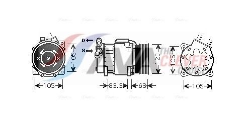 AVA CLEVER CHOICE PEAK306 Compressor, air conditioning