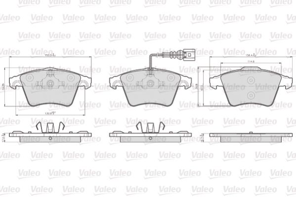 VALEO 872746 Brake pad set, disc brake