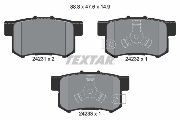 TEXTAR 2423101 Brake pad set, disc brake