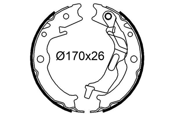 VALEO 564246 Brake shoe set