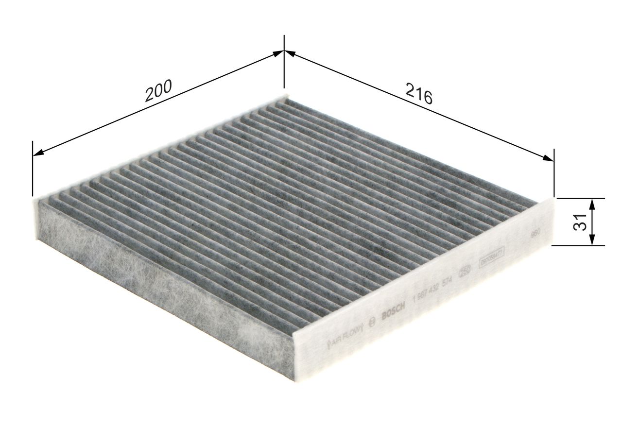 BOSCH 1 987 432 574 Filter, cabin air