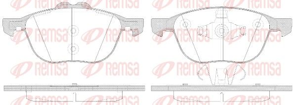 REMSA 1082.50 Brake pad set, disc brake