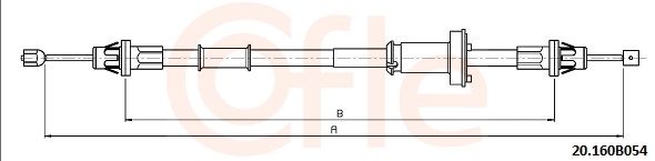 COFLE 20.160B054 Cable pull, parking brake