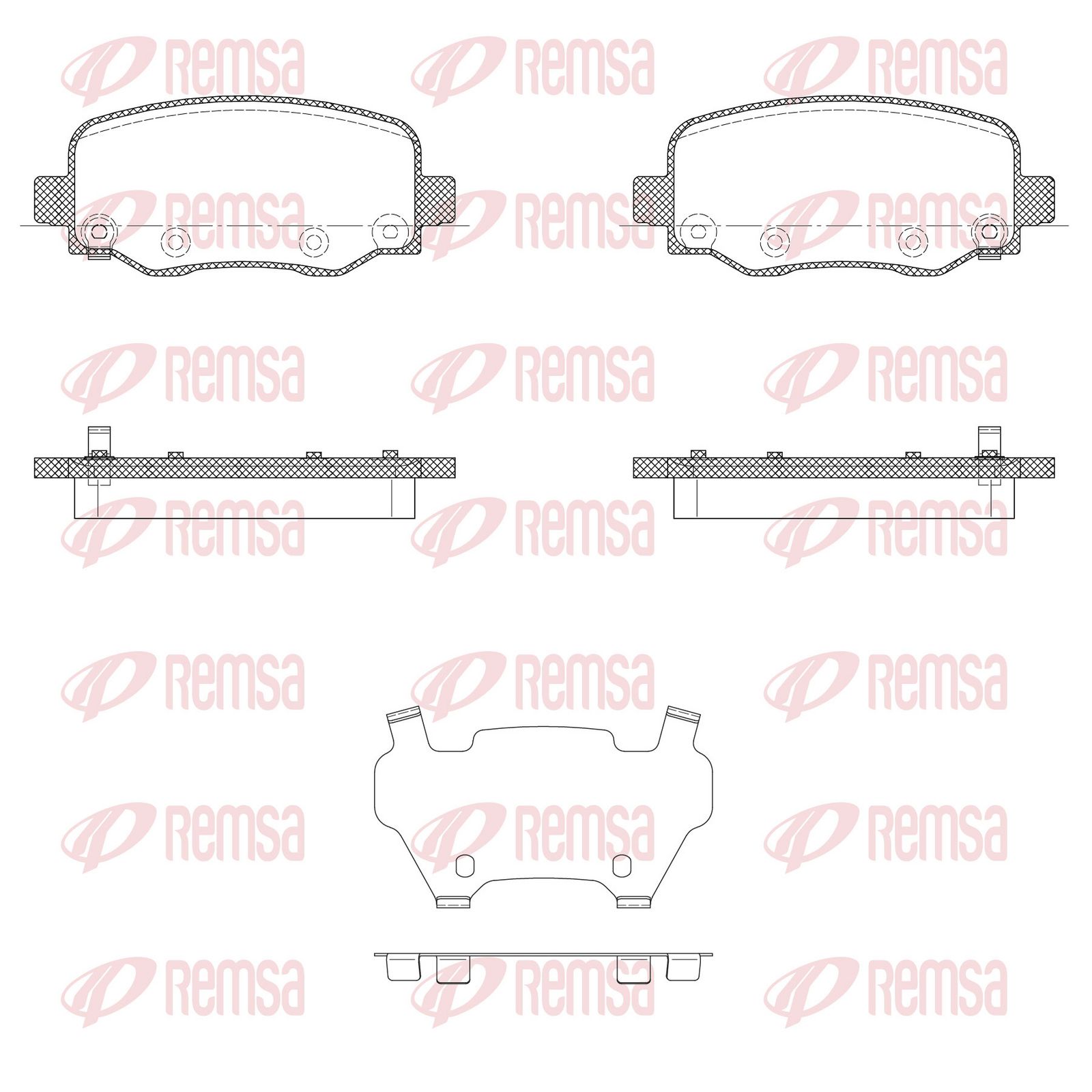 REMSA 1578.05 Brake pad set, disc brake