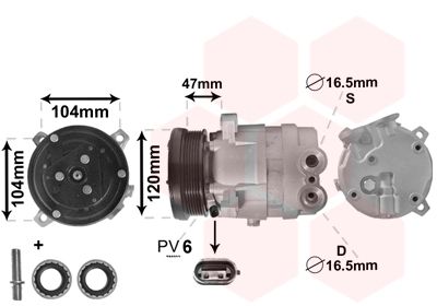 VAN WEZEL 0800K054 Compressor, air conditioning