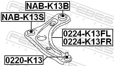 Mounting, control/trailing arm-1