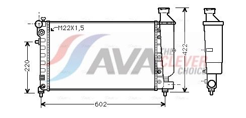 AVA CLEVER CHOICE CNA2116 Radiator, engine cooling