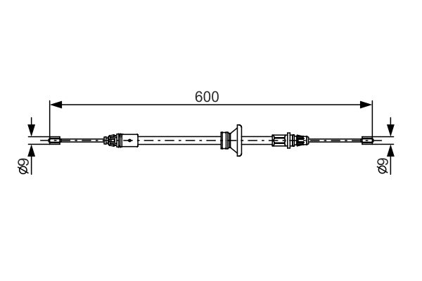 BOSCH 1 987 482 146 Cable pull, parking brake