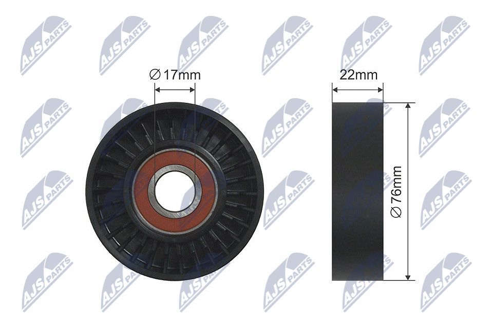 NTY RNK-ME-000 Tensioner pulley, v-ribbed belt