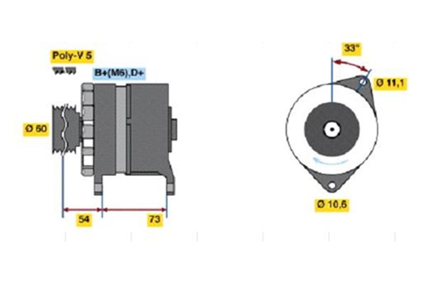 BOSCH 0 986 037 160 Alternator