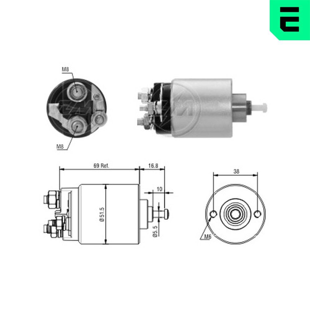 ERA ZM961 Solenoid switch, starter