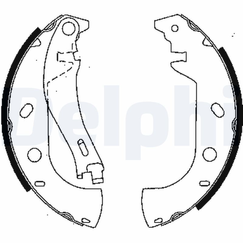 DELPHI LS1847 Brake shoe set