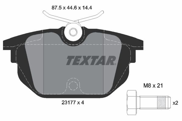 TEXTAR 2317703 Brake pad set, disc brake