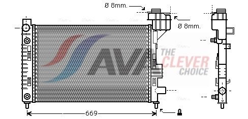 AVA CLEVER CHOICE MSA2248 Radiator, engine cooling