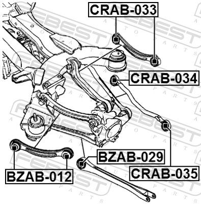 Mounting, control/trailing arm-1