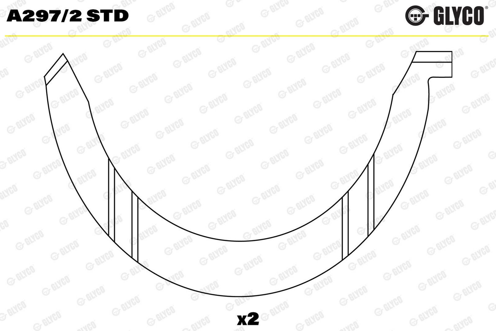 GLYCO A297/2 STD Spacer, crankshaft