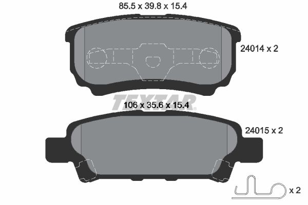 TEXTAR 2401401 Brake pad set, disc brake