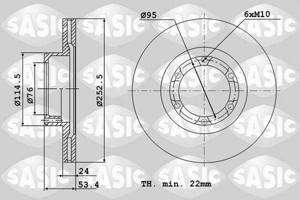 SASIC 4004249J Brake disc