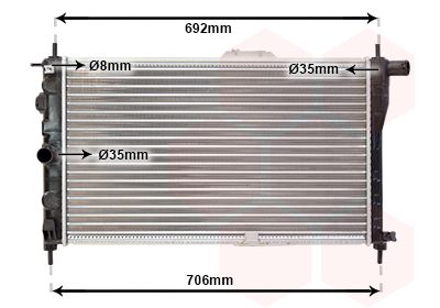 VAN WEZEL 81002001 Radiator, engine cooling