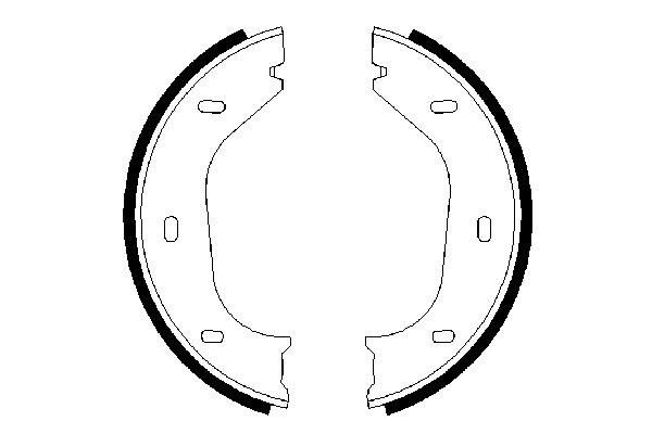 Brake Shoe Set, parking brake-4