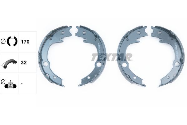 TEXTAR 91063200 Brake shoe set, parking brake