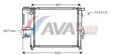 AVA CLEVER CHOICE BW2124 Radiator, engine cooling
