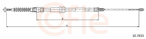 COFLE 10.7433 Cable pull, parking brake
