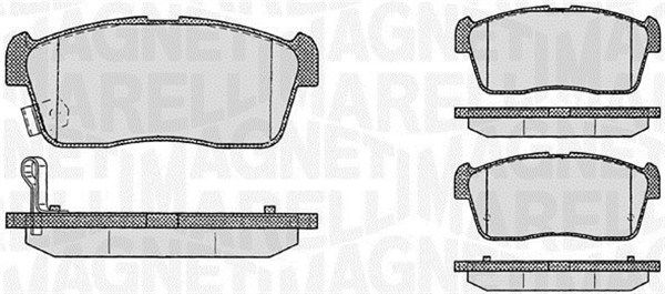 MAGNETI MARELLI 363916060470 Brake pad set, disc brake