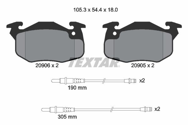 TEXTAR 2090603 Brake pad set, disc brake