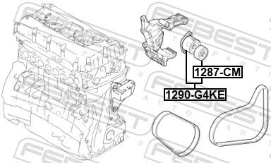 Belt Tensioner, V-ribbed belt-1