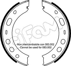 CIFAM 153-336 Brake shoe set, parking brake