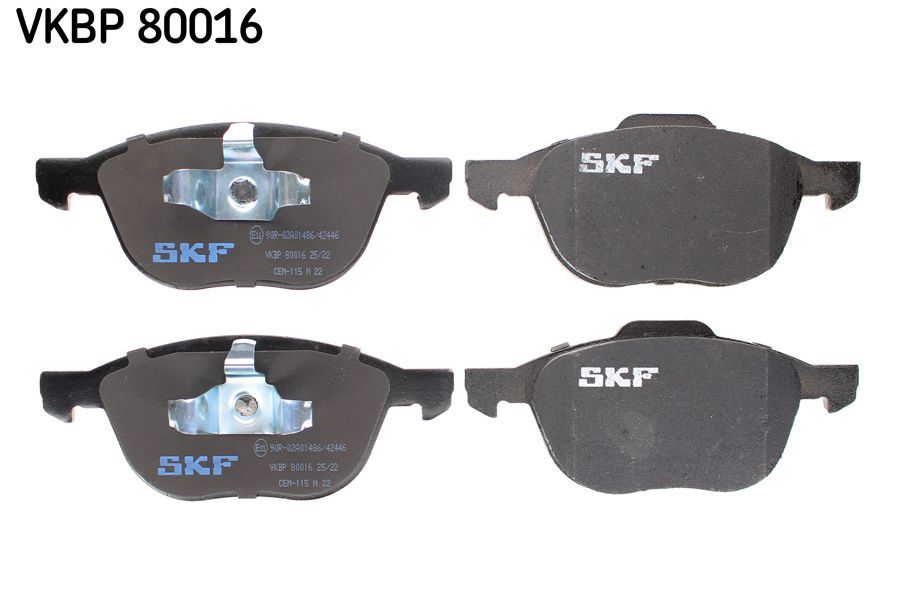 SKF VKBP 80016 Brake pad set, disc brake