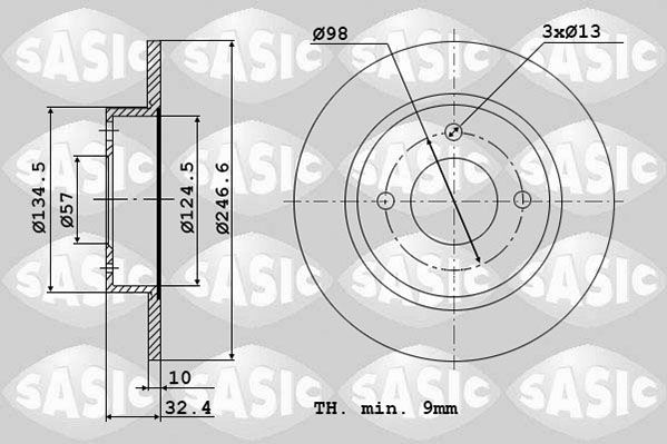 SASIC 2004285J Brake disc