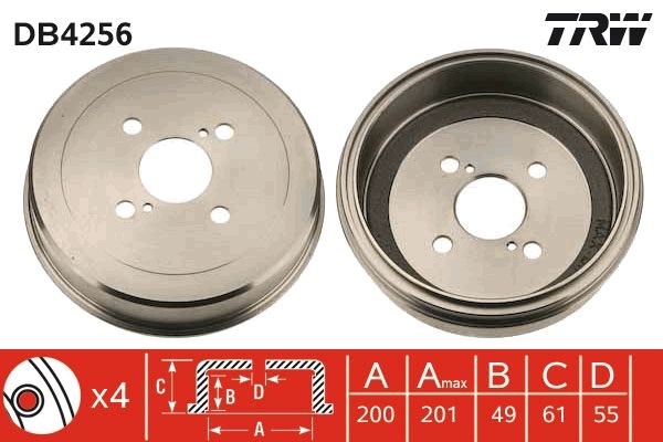 TRW DB4256 Brake drum
