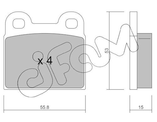 CIFAM 822-002-1 Brake pad set, disc brake