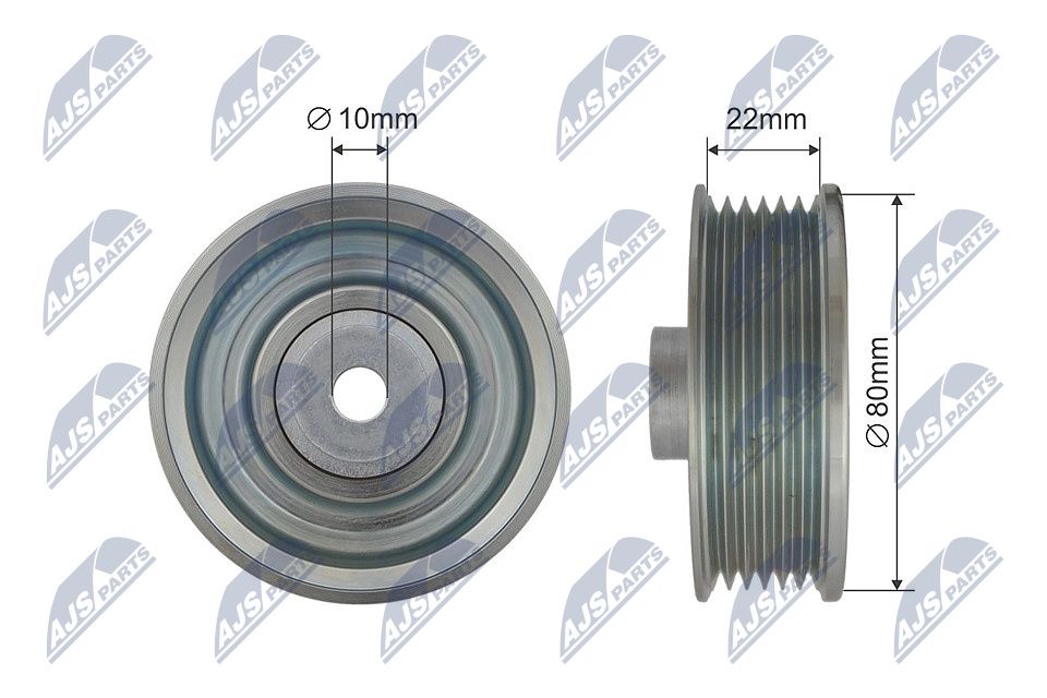 NTY RNK-TY-033 Deflection/guide pulley, v-ribbed belt