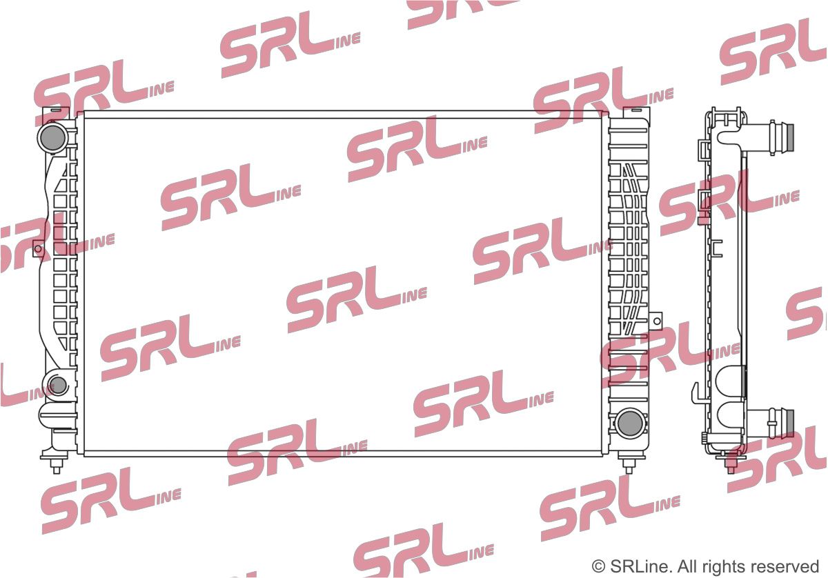 SRLINE 132408-5 Radiator, engine cooling