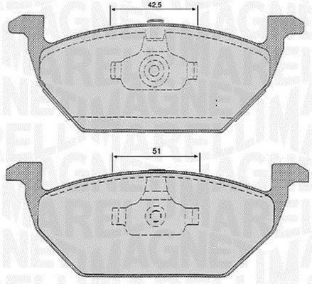 MAGNETI MARELLI 363916060134 Brake pad set, disc brake