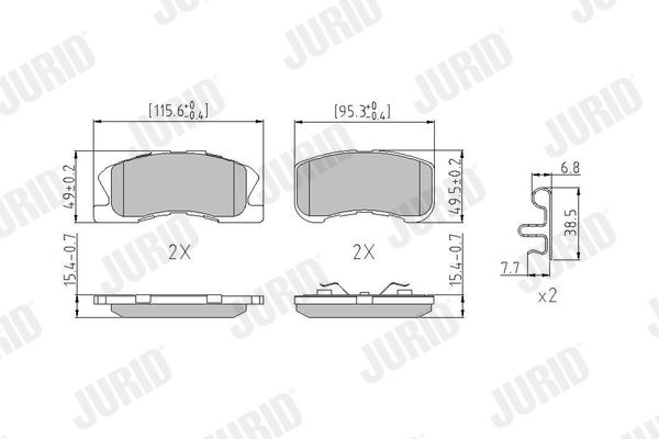 stabdžių trinkelių rinkinys, diskinis stabdys-1