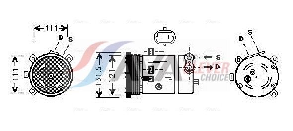 AVA CLEVER CHOICE DWAK038 Compressor, air conditioning