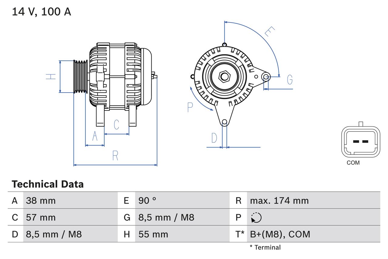 BOSCH 0 986 083 200 Alternator