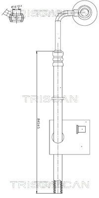 TRISCAN 8516 29030 Hydraulic hose, steering