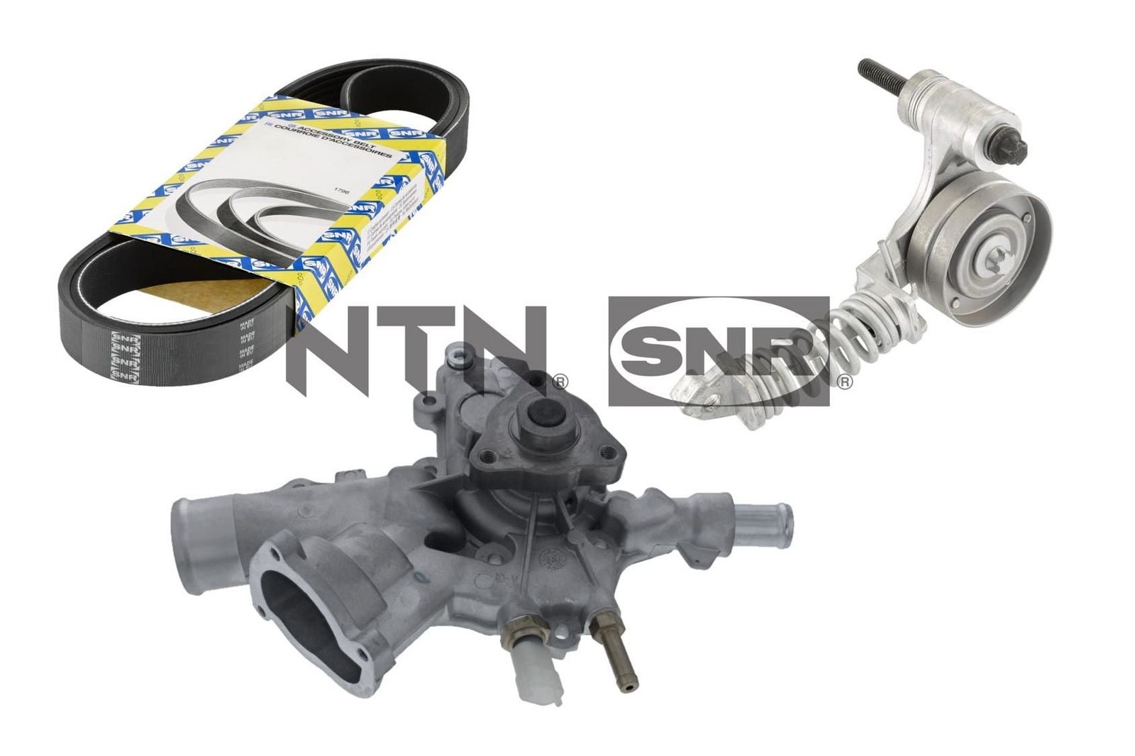 SNR KAP853.020 Water pump + v-ribbed belt kit