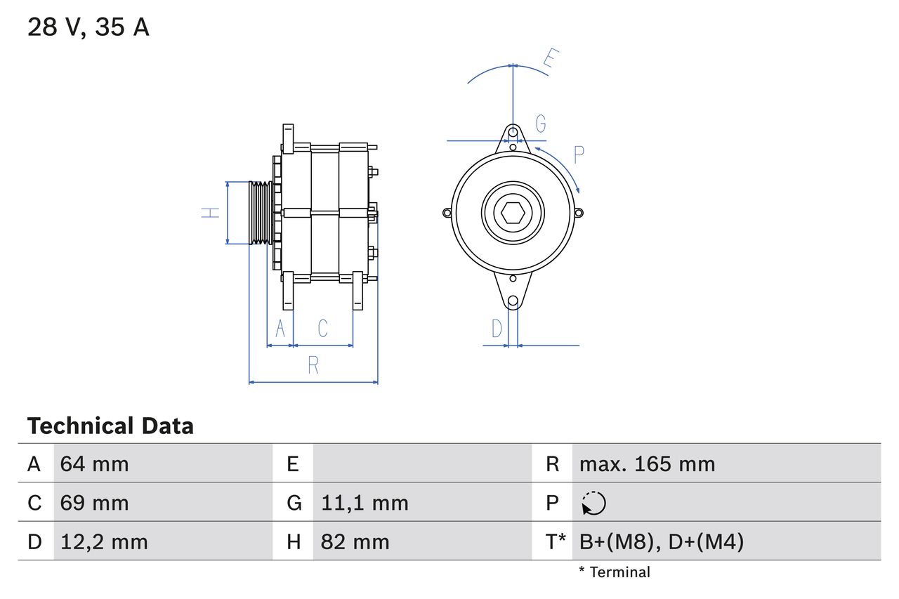 BOSCH 0 986 041 940 Alternator