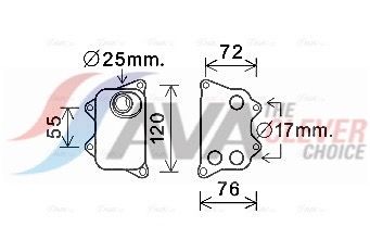AVA CLEVER CHOICE VN3390 Oil cooler, engine oil