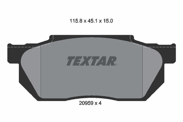 TEXTAR 2095901 Brake pad set, disc brake