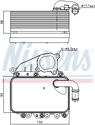 Oil Cooler, engine oil-6