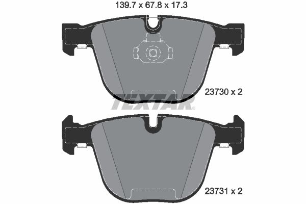 TEXTAR 2373001 Brake pad set, disc brake